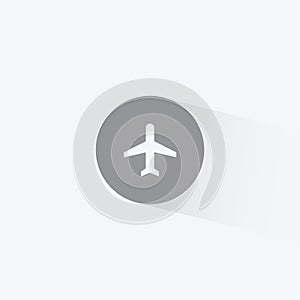 Airplane Mode Icon Vector in Trendy Flat Style. Plane Symbol Illustration