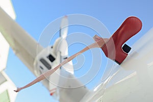 Airplane part and propellor photo