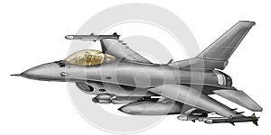 Airplane PNG Transparent background, F16 fighting Falcon with base color camo