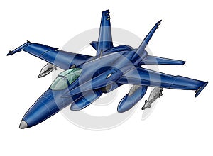 Airplane PNG Transparent background ,F18 Hornet with blue body color