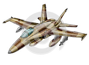 Airplane PNG Transparent background ,F18 Hornet with desert camo body color