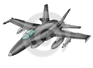 Airplane PNG Transparent background ,F18 Hornet with grey body color