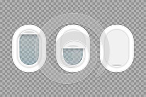 Airplane porthole vector illustration isolated