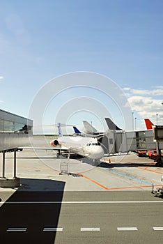 Airplane prepared for flight