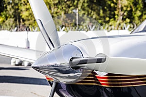 Airplane propeller, close-up