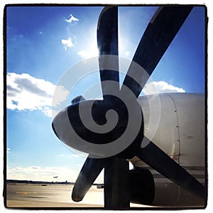 Airplane Propeller Close-Up