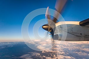 Airplane Propeller in Flight