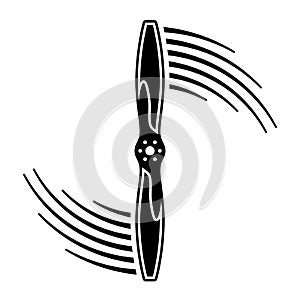 Airplane propeller motion line symbol