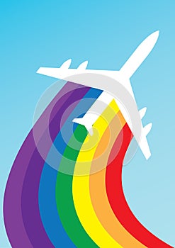 Airplane rainbow