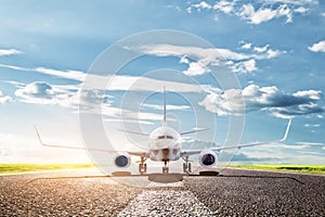 Airplane ready to take off. Transport, travel