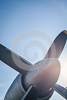 Airplane retro vintage propeller detail