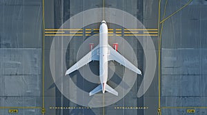 The airplane on the runway.AI generated image