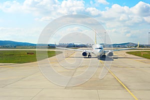 Airplane  runway airport Turkey photo