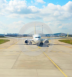 Airplane  runway airport Turkey photo