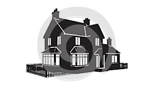House Silhouette Vector Illustration