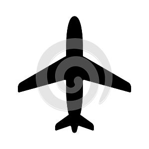 Airplane sign icon on a isolated white background