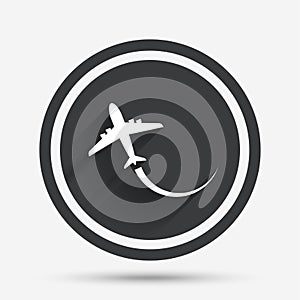 Airplane sign icon. Travel trip symbol.