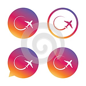 Airplane sign icon. Travel trip symbol.