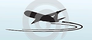 Airplane silhouette icon