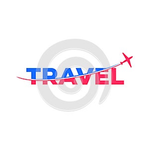 Airplane slice travel logo, modern and clean symbol