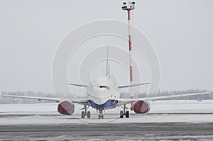 Airplane in the snow
