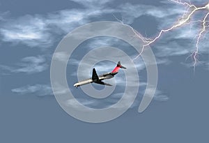 Airplane in Storm