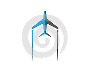 Airplane symbol vector icon illustration