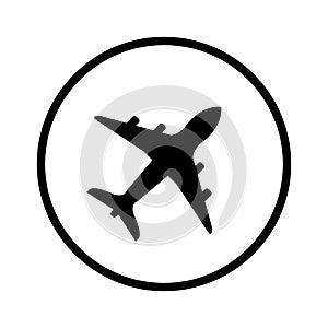 Airplane symbol vector icon illustration drawing on white background