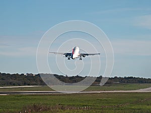 Airplane takeoff photo