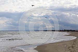 Catania beach and the Ionian sea