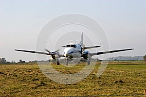 Airplane taxiing photo