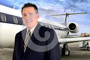 Airplane Travel - Businessman