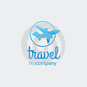 Airplane or travel logo