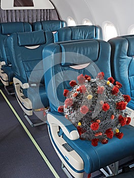 Airplane travel virus epidemic contagion risk over he world.