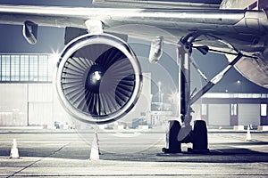 Airplane turbine detail