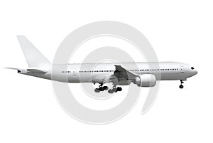 Airplane on white background