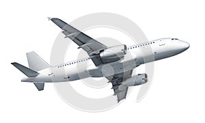 Airplane on white background