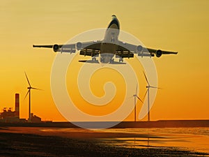 Airplane and wind power generator
