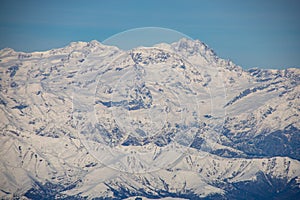 Airplane window photography: the Alps