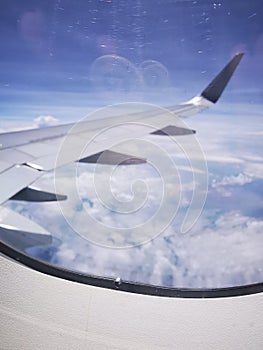 Airplane Window Pressure Equalization Hole photo