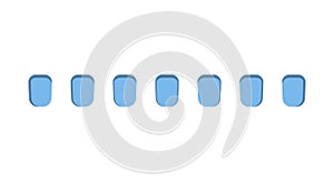 Airplane window. Window on a white background. Vector