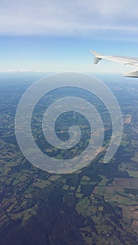 Airplane wing above Minas Gerais