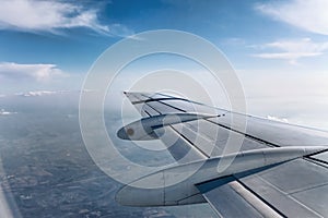 Airplane Wing in Flight