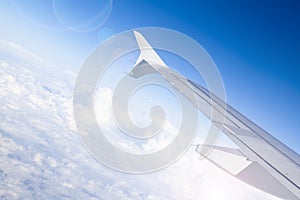 Airplane Wing in Flight