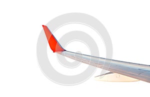 Airplane wing isolated on white