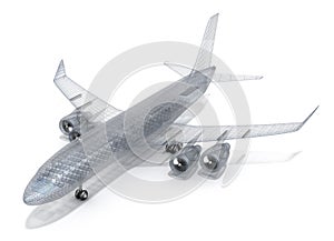 Airplane wire model , on white