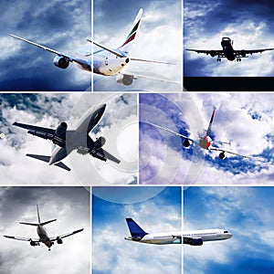 Airplanes collage