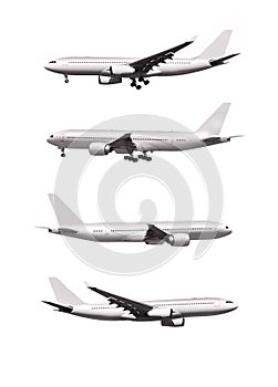 Airplanes isolated on white