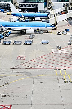 Airplanes loading or boarding photo