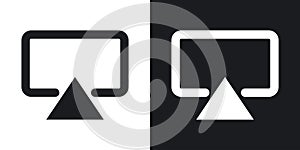 Airplay icon isolated on white background